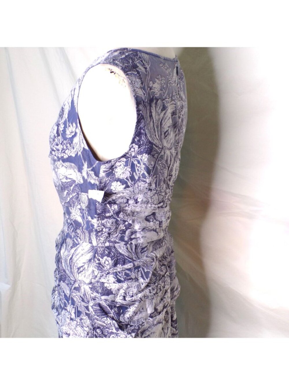 🆕JS COLLECTIONS Maddison Column Shirred Gown Dress Blue 6 - Picture 15 of 16